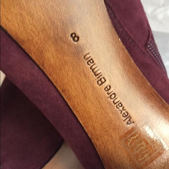 Alexandre Birman burgundy suede/snake skin bootis - Picture 7 of 8